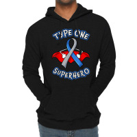 Type 1 Diabetes Superhero Awareness Gift Diabetic Boys Girls Lightweight Hoodie | Artistshot