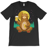 Bear T  Shirt Bear Drinking Beer Camp Fire Outdoor Funny Animal T  Shi T-shirt | Artistshot