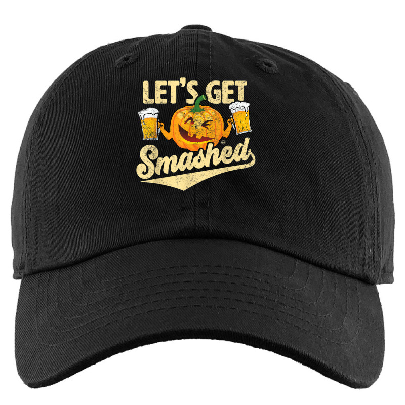 Lets Get Smashed Funny Pumpkin Beer Halloween Kids Cap by liqualyfu | Artistshot