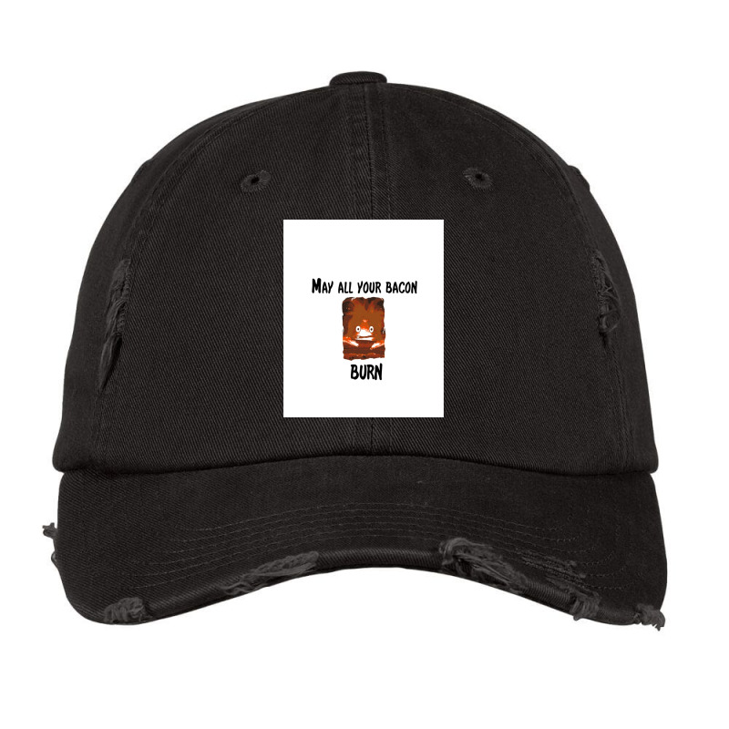 Burning Bacon Graphic Vintage Cap by JOHNCOLLIER | Artistshot