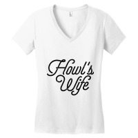 Howls Wife Lettering Women's V-neck T-shirt | Artistshot