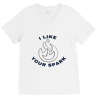 I Like Your Spark, Howls Moving Castle, Calcifer V-neck Tee | Artistshot