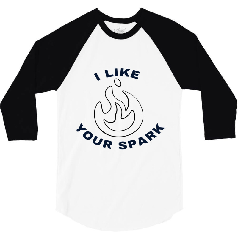 I Like Your Spark, Howls Moving Castle, Calcifer 3/4 Sleeve Shirt by JOHNCOLLIER | Artistshot