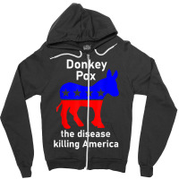 Donkey Pox Donkey Political Funny Satire Zipper Hoodie | Artistshot