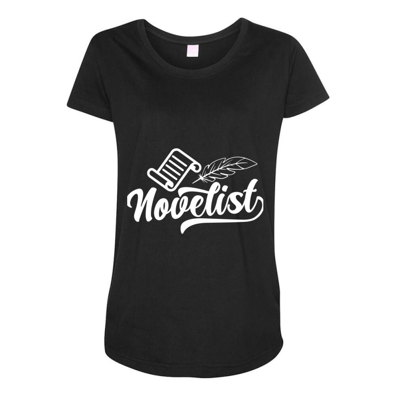 Novelist Job Writer Novel Author Maternity Scoop Neck T-shirt by DemetriusWatkinsSr | Artistshot