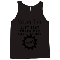 November Write Your Novel Design For Authors Tank Top | Artistshot