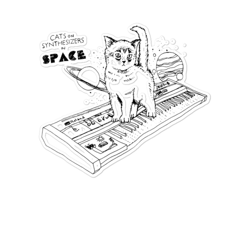 Cats On Synthesizers In Space Cat Owner Sticker | Artistshot