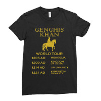 Genghis Khan World Tour Historic Mongol Gift Ladies Fitted T-shirt | Artistshot