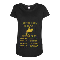 Genghis Khan World Tour Historic Mongol Gift Maternity Scoop Neck T-shirt | Artistshot