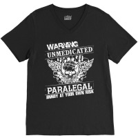 Unmedicated Paralegal T Shirt V-neck Tee | Artistshot