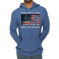 Us Military Stand For The Flag Kneel For The Cross Lightweight Hoodie | Artistshot