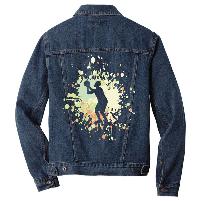 Basketball Paint Splash T  Shirt Basketball Ready To Score Color Splas Men Denim Jacket by pumpkinslanguid | Artistshot