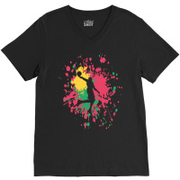 Basketball Paint Splash T  Shirt Basketball Center Dunk Color Splash T V-neck Tee | Artistshot