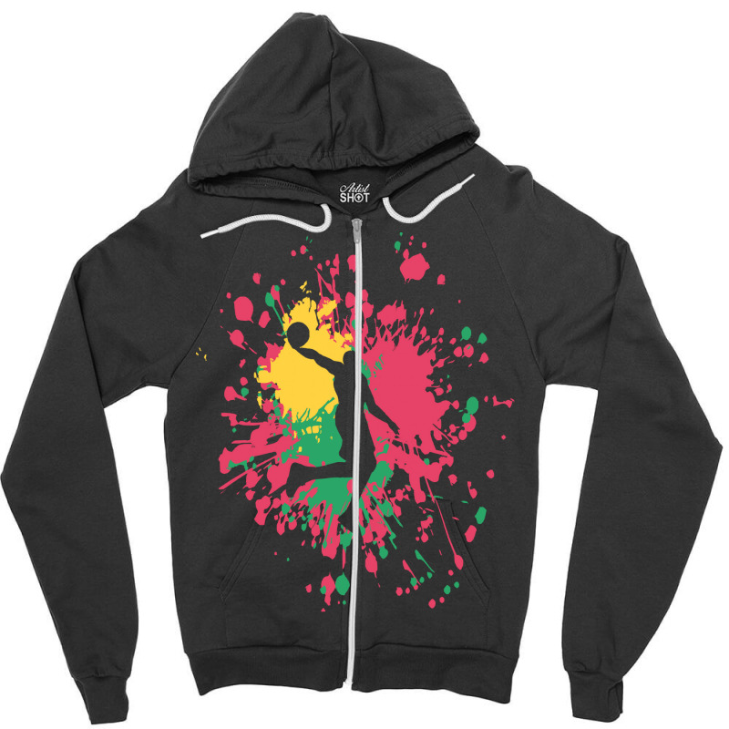 Basketball Paint Splash T  Shirt Basketball Center Dunk Color Splash T Zipper Hoodie by pumpkinslanguid | Artistshot