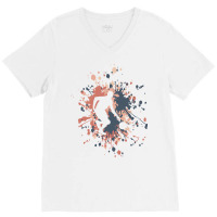 Basketball Paint Splash T  Shirt Basketball Player Color Splash T  Shi V-neck Tee | Artistshot