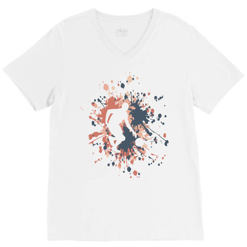 Basketball Paint Splash T  Shirt Basketball Player Color Splash T  Shi V-Neck Tee by pumpkinslanguid | Artistshot