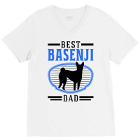 Basenji T  Shirt Best Basenji Dad Congo Terrier T  Shirt (1) V-neck Tee | Artistshot