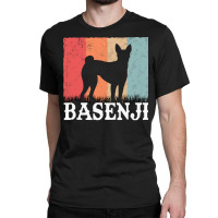 Basenji T  Shirt Basenji Retro Congo Terrier Vintage T  Shirt (1) Classic T-shirt | Artistshot