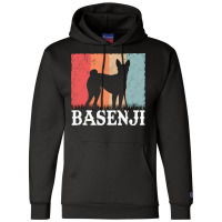 Basenji T  Shirt Basenji Retro Congo Terrier Vintage T  Shirt (1) Champion Hoodie | Artistshot