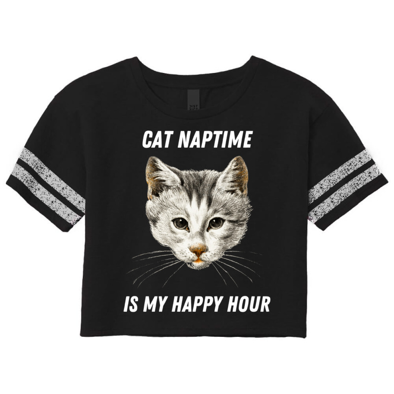 Cat Naptime Is My Happy Hour Work From Home Office Scorecard Crop Tee by FRITZAUL | Artistshot