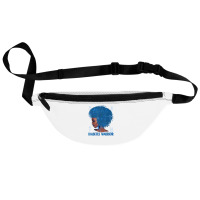 Black Woman Afro African Type 1 Diabetes Warrior Ribbon Blue T Shirt Fanny Pack | Artistshot