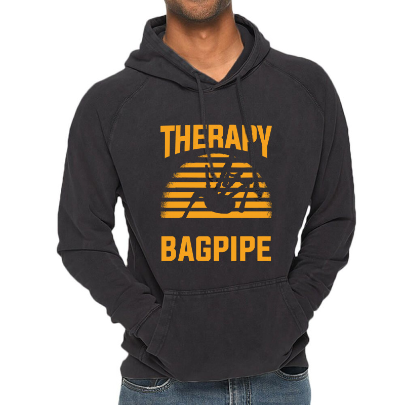 Bagpipe T  Shirt Bagpipe Therapy Bagpiper T  Shirt Vintage Hoodie by pumpkinslanguid | Artistshot