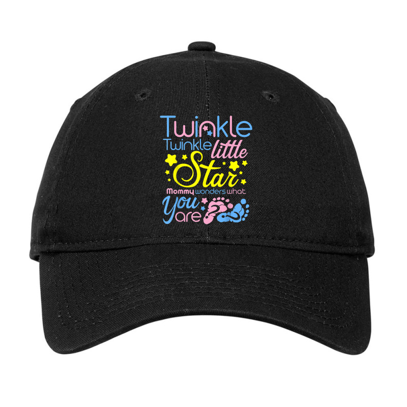 Twinkle Little Star Mommy Wonders What You Are Gender Reveal Adjustable Cap | Artistshot