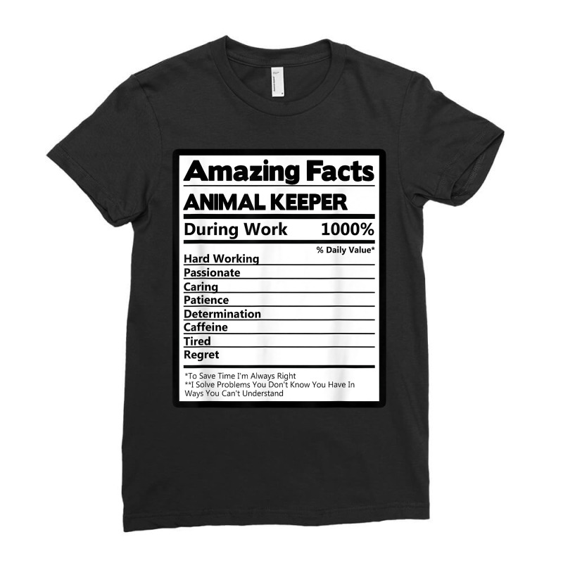 Amazing Facts Animal Keeper During Work Zoo Keeper Zoologist T Shirt Ladies Fitted T-Shirt by silviabzp | Artistshot