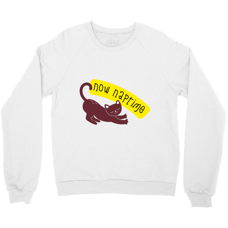 Cat And Dog Naptime Is My Happy Hour Crewneck Sweatshirt by GREGUFFMAN | Artistshot