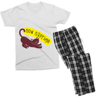 Cat And Dog Naptime Is My Happy Hour Men's T-shirt Pajama Set | Artistshot