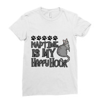 Cat Naptime Is My Happy Hour Ladies Fitted T-shirt | Artistshot