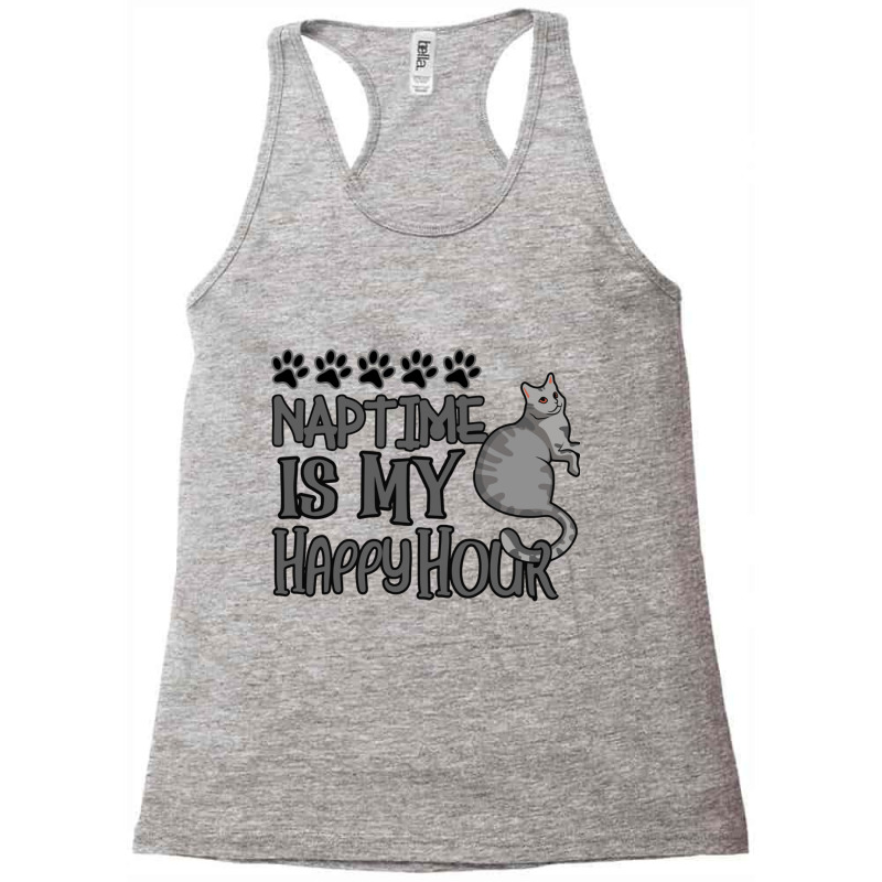 Cat Naptime Is My Happy Hour Racerback Tank by GREGUFFMAN | Artistshot