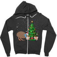 Kiwi Bird Christmas For Dark Zipper Hoodie | Artistshot