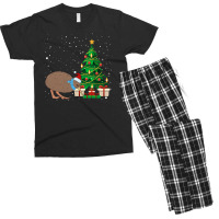 Kiwi Bird Christmas For Dark Men's T-shirt Pajama Set | Artistshot