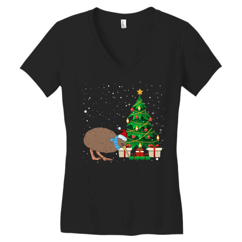 Kiwi Bird Christmas For Dark Women's V-neck T-shirt | Artistshot