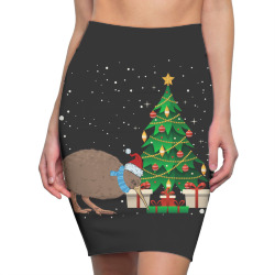 kiwi bird christmas for dark Pencil Skirts | Artistshot