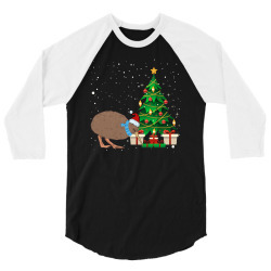 kiwi bird christmas for dark 3/4 Sleeve Shirt | Artistshot