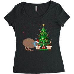 kiwi bird christmas for light Women's Triblend Scoop T-shirt | Artistshot