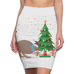 kiwi bird christmas for light Pencil Skirts | Artistshot
