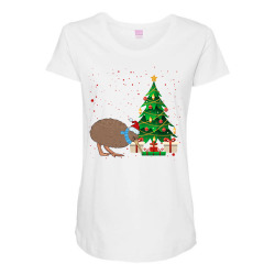 kiwi bird christmas for light Maternity Scoop Neck T-shirt | Artistshot