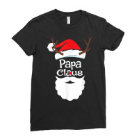 Papa Claus Christmas Pajama Family Matching Xmas Light T Shirt Ladies Fitted T-shirt | Artistshot