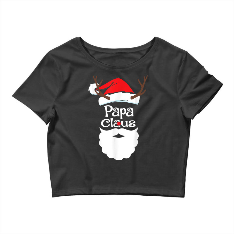 Papa Claus Christmas Pajama Family Matching Xmas Light T Shirt Crop Top by rowenapas5d | Artistshot