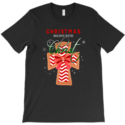 Christmas Begins With Christ For Dark T-shirt Designed By Zeynep Utlu