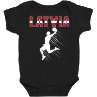 Proud Latvia Basketball Fans Jersey Latvian Flag Baller Team T Shirt Baby Bodysuit | Artistshot