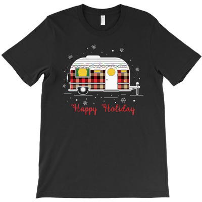 Happy Holiday Caravan For Dark T-shirt Designed By Zeynep Utlu