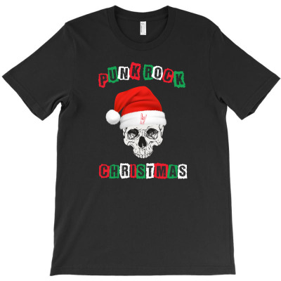 Punk Rock Christmas For Dark T-shirt Designed By Zeynep Utlu