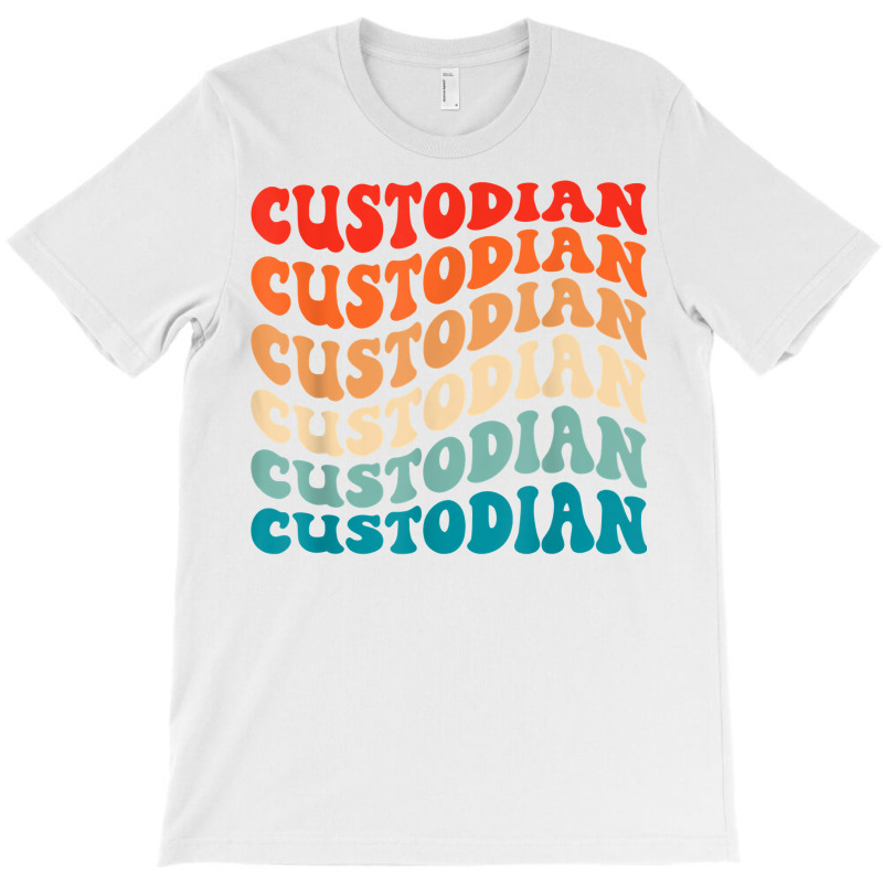 Retro Groovy Custodian 70s Vintage Funny Boho Hippie Wavy T Shirt T-shirt | Artistshot