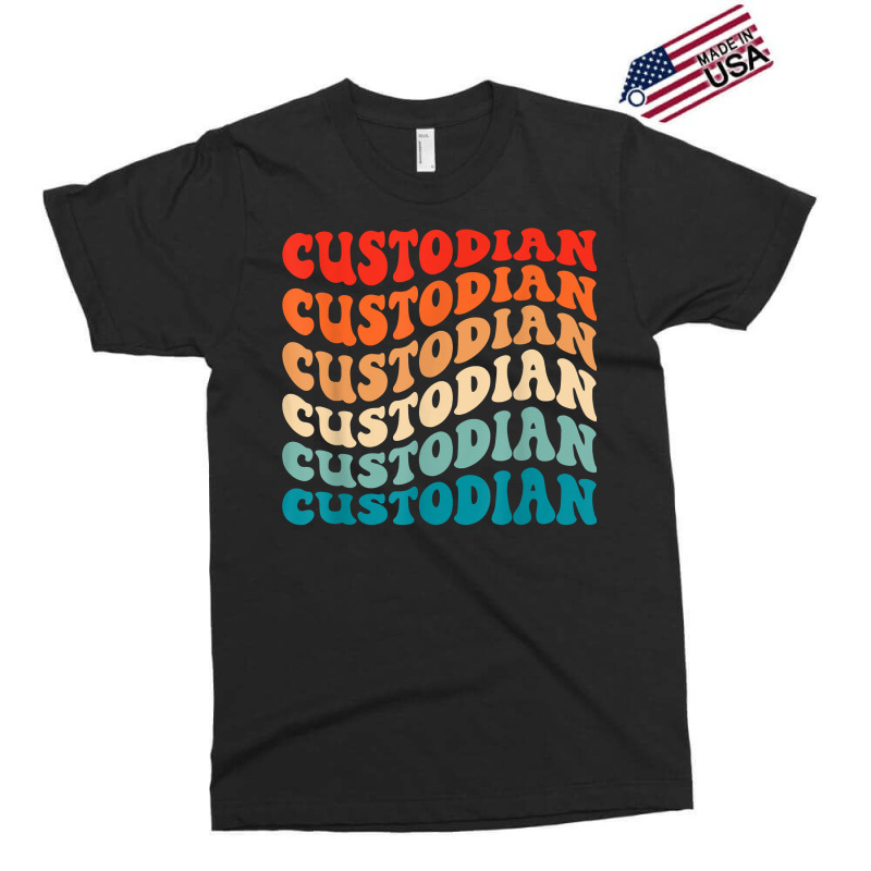 Retro Groovy Custodian 70s Vintage Funny Boho Hippie Wavy T Shirt Exclusive T-shirt | Artistshot