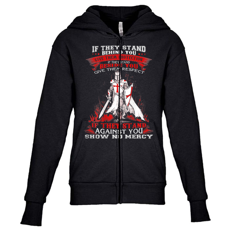 Crusader Knight Templar Warrior Of God   If They Stand T Shirt Youth Zipper Hoodie | Artistshot