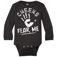 Slap Fight, Cheeks Fear Me, Vintage Slap Fighting T Shirt Long Sleeve Baby Bodysuit | Artistshot